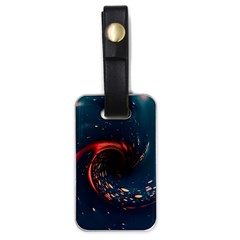 Fluid Swirl Spiral Twist Liquid Abstract Pattern Luggage Tag (one Side) by Ravend