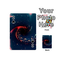 Fluid Swirl Spiral Twist Liquid Abstract Pattern Playing Cards 54 Designs (mini) by Ravend