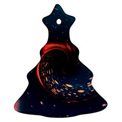 Fluid Swirl Spiral Twist Liquid Abstract Pattern Christmas Tree Ornament (two Sides) by Ravend