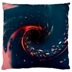 Fluid Swirl Spiral Twist Liquid Abstract Pattern Large Cushion Case (Two Sides) Front