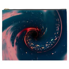 Fluid Swirl Spiral Twist Liquid Abstract Pattern Cosmetic Bag (xxxl) by Ravend