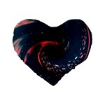 Fluid Swirl Spiral Twist Liquid Abstract Pattern Standard 16  Premium Flano Heart Shape Cushions Front