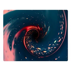 Fluid Swirl Spiral Twist Liquid Abstract Pattern Double Sided Flano Blanket (large) by Ravend