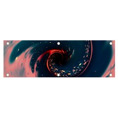 Fluid Swirl Spiral Twist Liquid Abstract Pattern Banner And Sign 6  X 2 