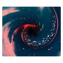 Fluid Swirl Spiral Twist Liquid Abstract Pattern Flano Blanket (small)