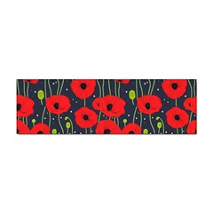 Background Poppies Flowers Seamless Ornamental Sticker (bumper) by Ravend