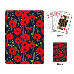 Background Poppies Flowers Seamless Ornamental Playing Cards Single Design (rectangle) by Ravend