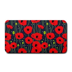 Background Poppies Flowers Seamless Ornamental Medium Bar Mat by Ravend