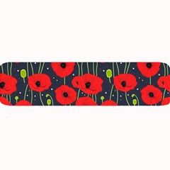 Background Poppies Flowers Seamless Ornamental Large Bar Mat by Ravend