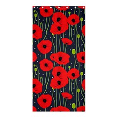 Background Poppies Flowers Seamless Ornamental Shower Curtain 36  X 72  (stall) 