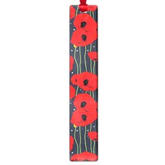 Background Poppies Flowers Seamless Ornamental Large Book Marks by Ravend