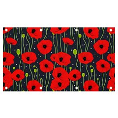 Background Poppies Flowers Seamless Ornamental Banner And Sign 7  X 4 