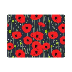 Background Poppies Flowers Seamless Ornamental Flano Blanket (mini) by Ravend