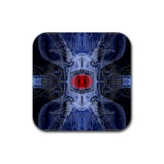 Art Robot Artificial Intelligence Technology Rubber Coaster (square) by Ravend