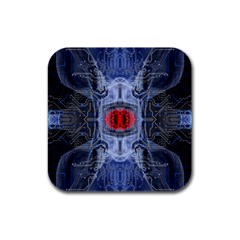 Art Robot Artificial Intelligence Technology Rubber Square Coaster (4 Pack) by Ravend