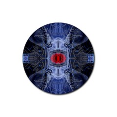 Art Robot Artificial Intelligence Technology Rubber Coaster (round) by Ravend