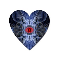 Art Robot Artificial Intelligence Technology Heart Magnet by Ravend