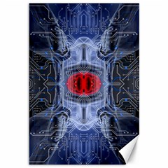 Art Robot Artificial Intelligence Technology Canvas 12  X 18  by Ravend