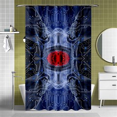 Art Robot Artificial Intelligence Technology Shower Curtain 48  X 72  (small)  by Ravend