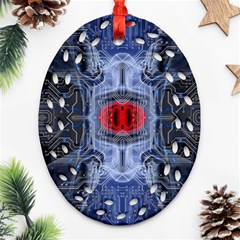 Art Robot Artificial Intelligence Technology Oval Filigree Ornament (two Sides)