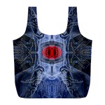 Art Robot Artificial Intelligence Technology Full Print Recycle Bag (L) Front