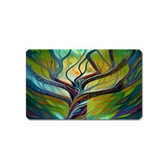 Tree Magical Colorful Abstract Metaphysical Magnet (name Card)