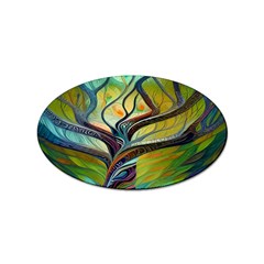 Tree Magical Colorful Abstract Metaphysical Sticker Oval (10 Pack)