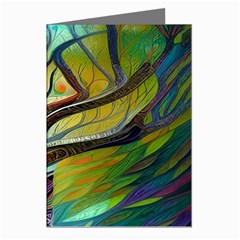 Tree Magical Colorful Abstract Metaphysical Greeting Cards (pkg Of 8)