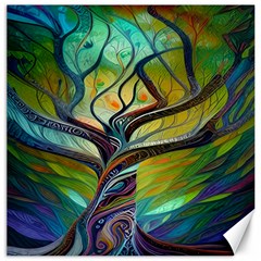 Tree Magical Colorful Abstract Metaphysical Canvas 16  X 16 