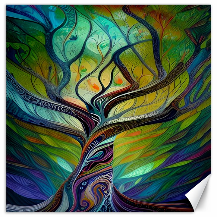 Tree Magical Colorful Abstract Metaphysical Canvas 20  x 20 