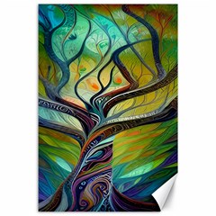 Tree Magical Colorful Abstract Metaphysical Canvas 24  X 36  by Ravend