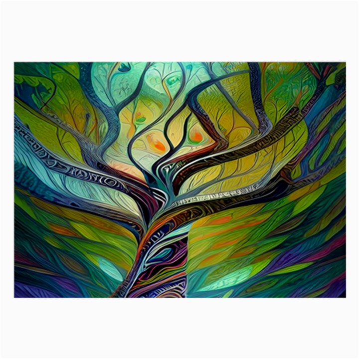 Tree Magical Colorful Abstract Metaphysical Large Glasses Cloth