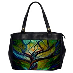 Tree Magical Colorful Abstract Metaphysical Oversize Office Handbag by Ravend