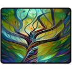 Tree Magical Colorful Abstract Metaphysical Fleece Blanket (Medium) 60 x50  Blanket Front