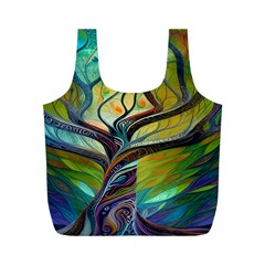 Tree Magical Colorful Abstract Metaphysical Full Print Recycle Bag (m) by Ravend