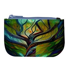 Tree Magical Colorful Abstract Metaphysical Large Coin Purse by Ravend