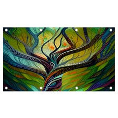 Tree Magical Colorful Abstract Metaphysical Banner And Sign 7  X 4  by Ravend