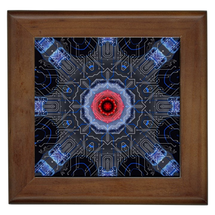 Art Robots Artificial Intelligence Technology Framed Tile