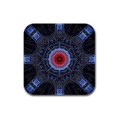 Art Robots Artificial Intelligence Technology Rubber Square Coaster (4 Pack) by Ravend