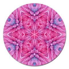 Art Rosette Pattern Background Floral Pattern Magnet 5  (round) by Ravend