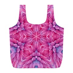 Art Rosette Pattern Background Floral Pattern Full Print Recycle Bag (l) by Ravend