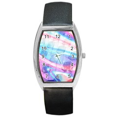 Polygons Bokeh Geometric Art Geometric Background Barrel Style Metal Watch by Ravend