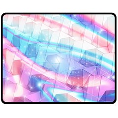 Polygons Bokeh Geometric Art Geometric Background Fleece Blanket (medium) by Ravend