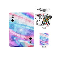 Polygons Bokeh Geometric Art Geometric Background Playing Cards 54 Designs (mini) by Ravend