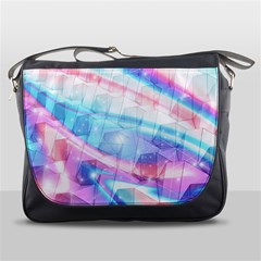 Polygons Bokeh Geometric Art Geometric Background Messenger Bag by Ravend