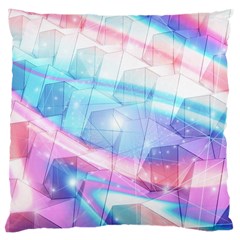 Polygons Bokeh Geometric Art Geometric Background Large Cushion Case (two Sides) by Ravend