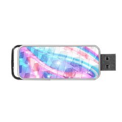 Polygons Bokeh Geometric Art Geometric Background Portable Usb Flash (one Side) by Ravend