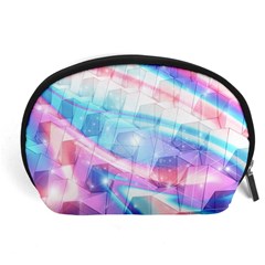 Polygons Bokeh Geometric Art Geometric Background Accessory Pouch (large) by Ravend