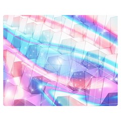 Polygons Bokeh Geometric Art Geometric Background Double Sided Flano Blanket (medium) by Ravend