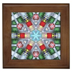 Geometric Symmetrical Symmetry Data Futuristic Framed Tile by Ravend